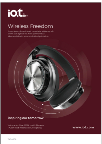 io.t Wireless Freedom poster, dark colourway